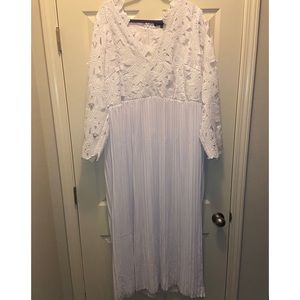 Eloquii White Midi Dress